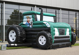Buy inflatable maxi multifun green bouncy castle in tractor theme for kids at JB Inflatables America. Order bouncy castles online at JB Inflatables America