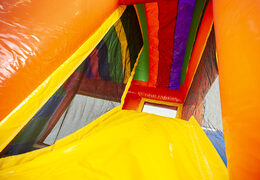Inflatable multiplay bouncer in a party theme for children. Order inflatable bouncers online at JB Inflatables America