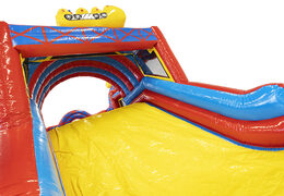Order inflatable mini rollercoaster 9m obstacle course for children. Buy inflatable obstacle courses online now at JB Inflatables America