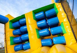 Blue obstacles on extreme obstacle run