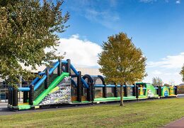 Extreme obstacle course with colors and thrilling obstacles