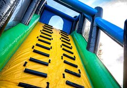 Climbing on bouncy castle