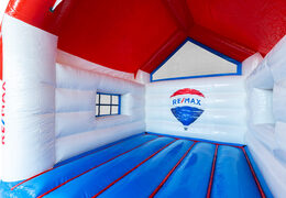 Custom inflatable castle with logo made by JB in Meppel