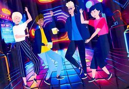 Colorful tent with discotheque disco theme for sale