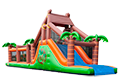 Unique jungle themed obstacle course with 7 game elements and colorful objects to buy for kids. Order inflatable obstacle courses now online at JB Inflatables America