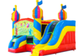 Bounce house party theme with slide