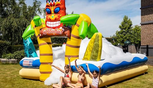 Order Bubble Park in Hawaii theme for children. Buy inflatable bouncers online at JB Inflatables America