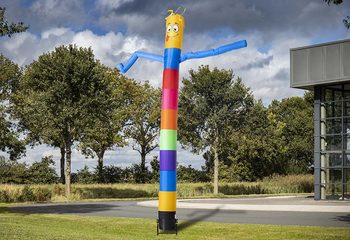 Bestel de 6m horizontale regenboog skydancer nu online bij JB Inflatables Nederland. Alle standaard opblaasbare airdancers worden razendsnel geleverd