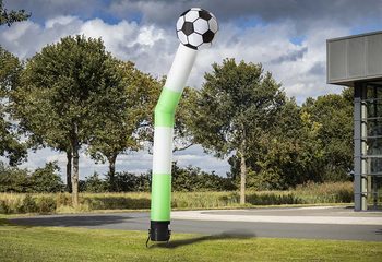 Koop nu online de skytube met 3d bal van 6m hoog in wit groen bij JB Inflatables Nederland. Bestel deze skydancer direct vanuit onze voorraad
