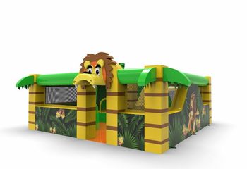 springkasteel playpark voor kinderen met leeuwen thema te koop 