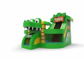 springkussen funcity in krokodillen thema voor kinderen bestellen