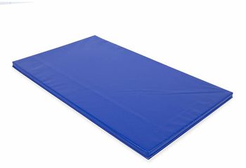 Blauwe valmat van 2 meter om bij springkussens te leggen voor de veiligheid kopen