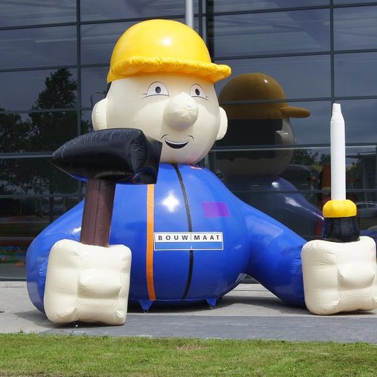 Buy inflatable build size production augmentation construction worker. Order inflatable product replica online at JB Inflatables America