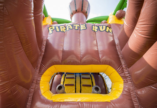 Order pirate obstacle course with 3D objects for kids. Buy inflatable obstacle courses online now at JB Inflatables America