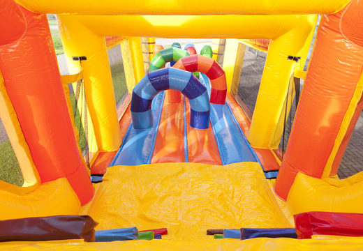 Get your unique 17 meter wide beach themed obstacle course now for kids. Order inflatable obstacle courses at JB Inflatables America