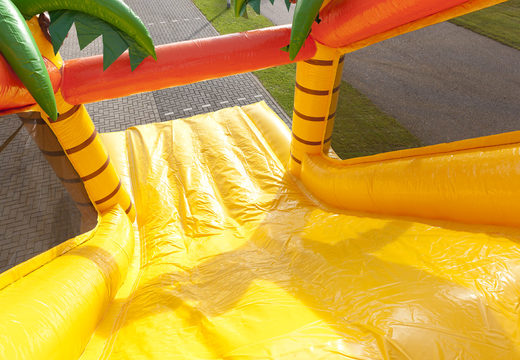 Order a 17 meter wide unique beach themed obstacle course for kids. Buy inflatable obstacle courses online now at JB Inflatables America