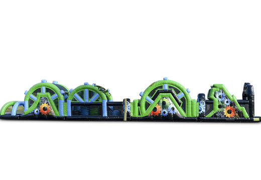 Buy Giga obstacle course 30m long in the colors black and green for both young and old. Order inflatable obstacle courses now online at JB Inflatables America