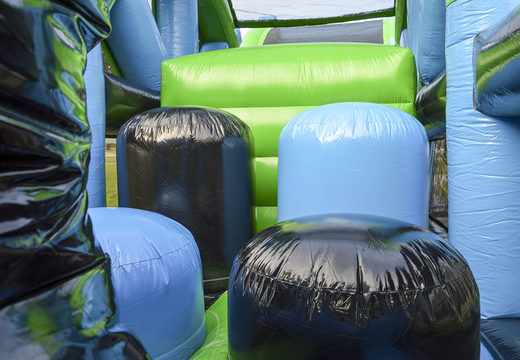 Buy a large 30 meter obstacle course in the colors black and green for both young and old. Order inflatable obstacle courses now online at JB Inflatables America