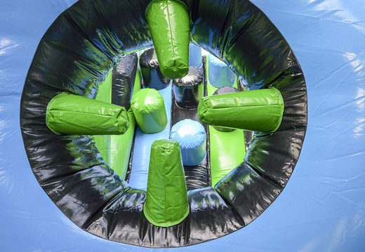 Buy an inflatable 30 meter obstacle course in the colors black and green for both young and old. Order inflatable obstacle courses now online at JB Inflatables America