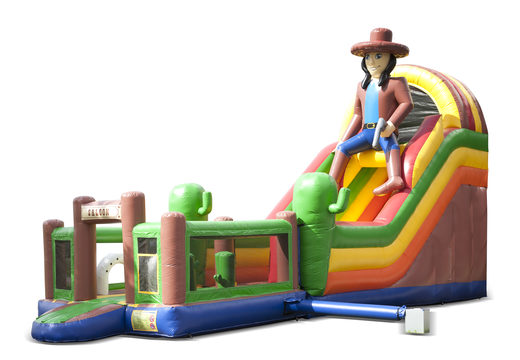 The inflatable slide in beach theme with a splash pool, impressive 3D object, fresh colors and the 3D obstacles for kids. Buy inflatable slides now online at JB Inflatables America