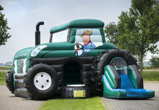 Order inflatable maxi multifun green bounce house in tractor theme for children at JB Inflatables America. Buy bounce houses online at JB Inflatables America