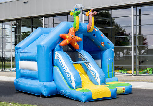 Inflatable slide combo seaworld bounce house for sale at JB Inflatables America. Order inflatable bounce houses with slide for kids now