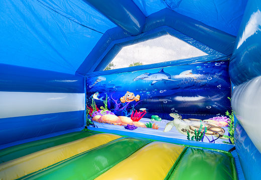Order inflatable slide combo seaworld-themed inflatable bouncer for kids. Inflatable bouncers with slide now available at JB Inflatables America