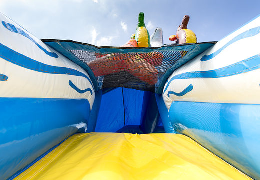 Buy inflatable slide combo seaworld-themed bouncy castle for kids. Inflatable bouncy castles with slide to buy at JB Inflatables America