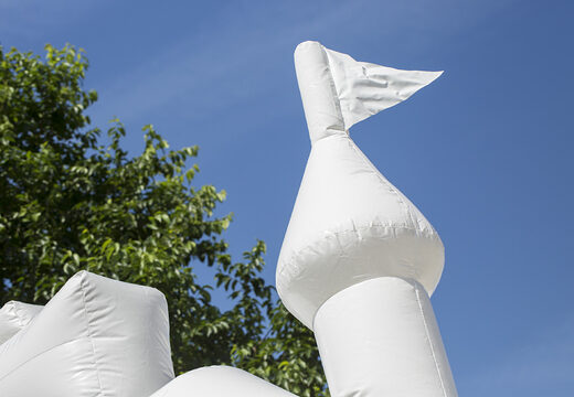 Buy standard white wedding themed bounce houses in the form of a castle for children. Buy bouncy castles online at JB Inflatables America