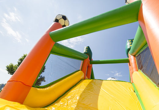 Football run 17m obstacle course with 7 game elements and buy colorful objects for kids. Order inflatable obstacle courses now online at JB Inflatables America