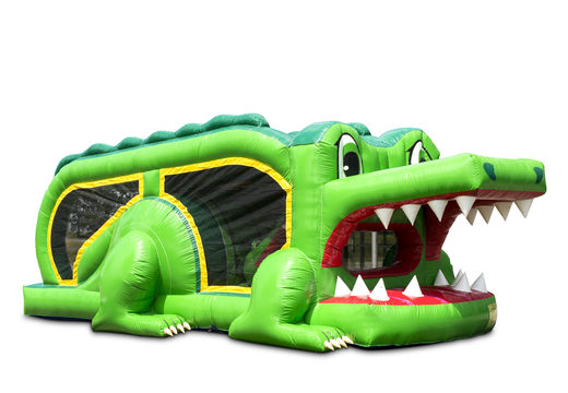 Buy mini run crocodile 8m inflatable obstacle course for kids. Order inflatable obstacle courses now online at JB Inflatables America