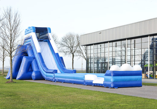 Monster slide inflatable 11 meters high and 54 meters long with a double staircase. Order inflatable slides now online at JB Inflatables America