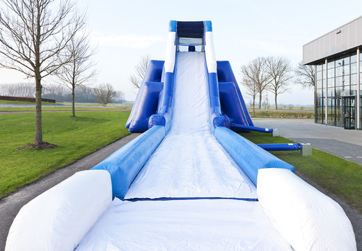 Spectacular inflatable monster slide 8 meters high and 54 meters long with a double staircase. Order inflatable slides now online at JB Inflatables America