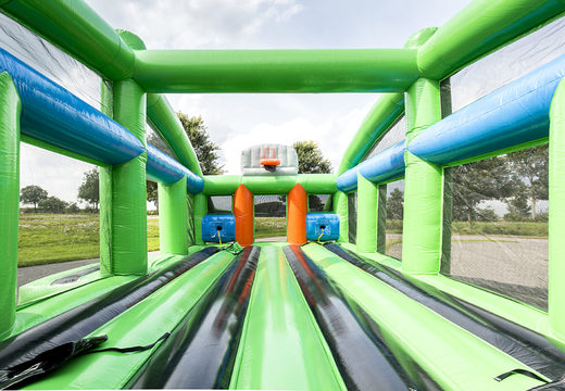 Unique multifunctional sports arena for different types of sports activities for both young and old. Order inflatable sports arena now online at JB Inflatables America