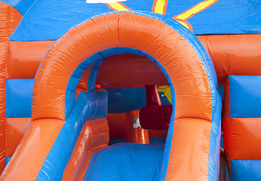 Buy an airplane inflatable covered bounce house with a 3D object on the roof at JB Inflatables America. Order bounce houses online at JB Inflatables America