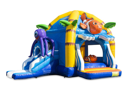 Buy inflatable indoor multifun super bounce house with slide in theme nemo seaworld for children. Buy inflatable bounce houses online at JB Inflatables America