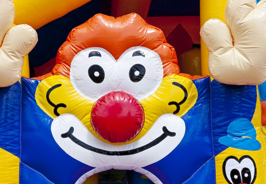 Order medium inflatable clown bounce house with slide for children. Buy inflatable bounce houses online at JB Inflatables America