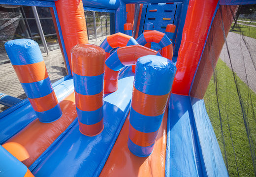 Get your unique 17 meter wide airplane themed obstacle course now for kids. Order inflatable obstacle courses at JB Inflatables America