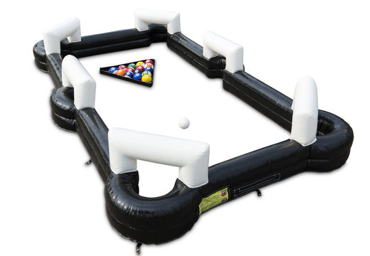 Soccer billiards with the colors and numbers of the football balls as when buying pool. Order inflatable soccer billiards now online at JB Inflatables America