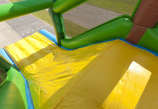 Buy an inflatable unique 17 meter wide cowboy themed obstacle course with 7 game elements and colorful objects for children. Order inflatable obstacle courses now online at JB Inflatables America