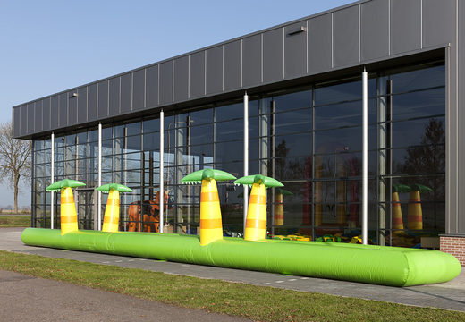 Buy Jungle belly slide 16 meters long with an extra wide track. Order inflatable belly slides now online at JB Inflatables America