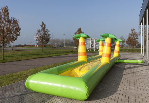 Buy 16m long jungle themed inflatable belly slide for kids. Order inflatable slides now online at JB Inflatables America