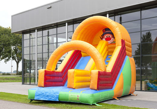 Buy clown themed inflatable slide for kids. Order inflatable slides now online at JB Inflatables America