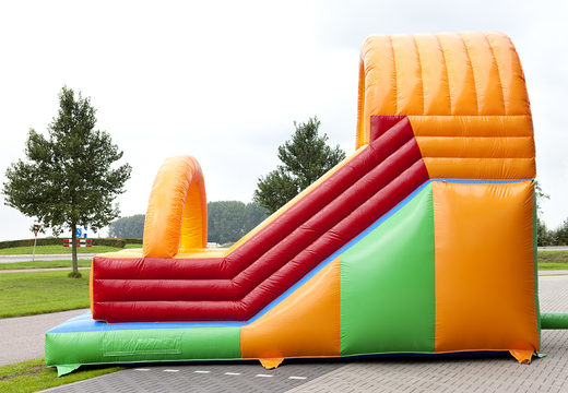Get your inflatable clown slide with the cheerful colors and fun print on the back wall for children. Order inflatable slides now online at JB Inflatables America