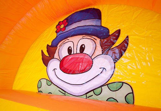 Spectacular inflatable slide in clown theme with cheerful colors for children. Buy inflatable slides now online at JB Inflatables America