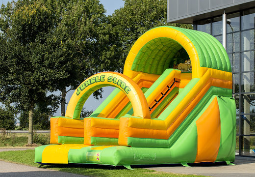 Order a perfect jungle themed inflatable slide for kids. Buy inflatable slides now online at JB Inflatables America