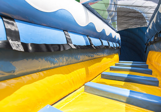 Crocodile slide with the cheerful colors and nice print. Buy inflatable slides now online at JB Inflatables America