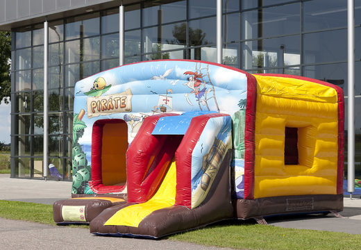 Buy inflatable maxi multifun bouncy castle in pirate theme for kids at JB Inflatables America. Order bouncy castles online at JB Inflatables America