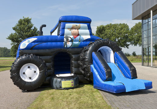 Order maxi multifun blue tractor bounce house for kids at JB Inflatables America. Buy inflatable bounce houses online at JB Inflatables America
