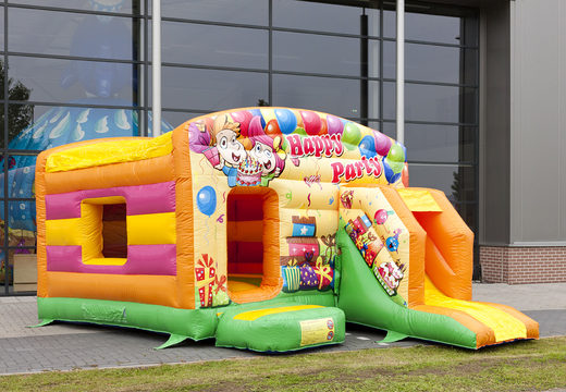 Buy Maxi multifun party bouncy castle with a slide for children. Order bouncy castles online now at JB Inflatables America